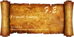 Franek Emese névjegykártya